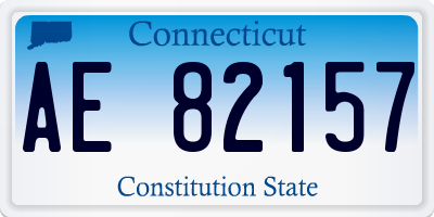 CT license plate AE82157
