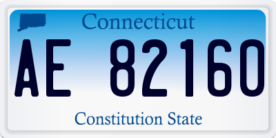 CT license plate AE82160