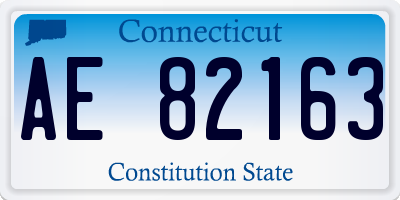 CT license plate AE82163
