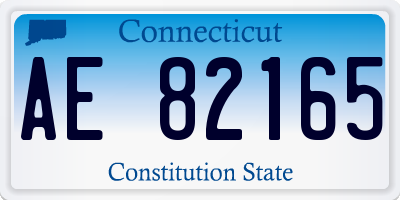 CT license plate AE82165