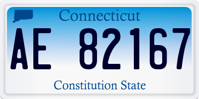 CT license plate AE82167