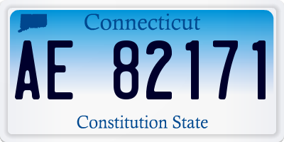 CT license plate AE82171