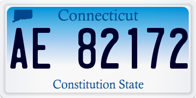CT license plate AE82172