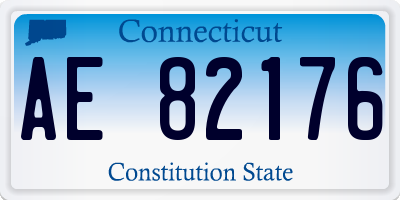 CT license plate AE82176