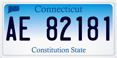 CT license plate AE82181