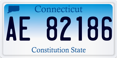 CT license plate AE82186