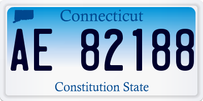 CT license plate AE82188