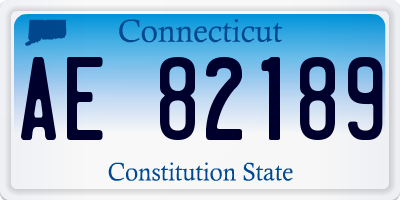 CT license plate AE82189