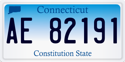 CT license plate AE82191