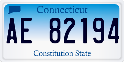 CT license plate AE82194