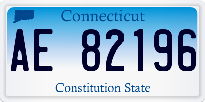 CT license plate AE82196