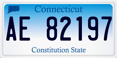 CT license plate AE82197