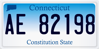 CT license plate AE82198