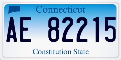 CT license plate AE82215