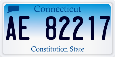 CT license plate AE82217