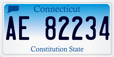 CT license plate AE82234