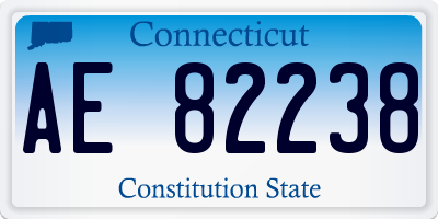 CT license plate AE82238