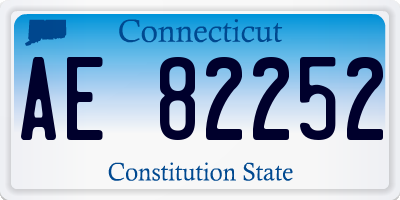 CT license plate AE82252