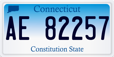 CT license plate AE82257
