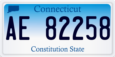 CT license plate AE82258
