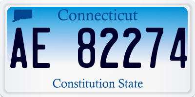 CT license plate AE82274