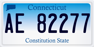 CT license plate AE82277