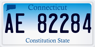 CT license plate AE82284