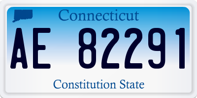 CT license plate AE82291