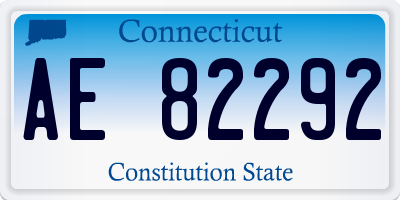 CT license plate AE82292