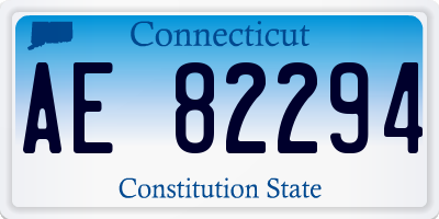 CT license plate AE82294