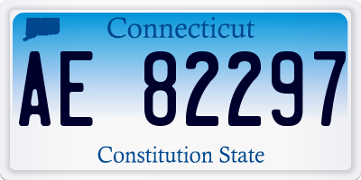 CT license plate AE82297