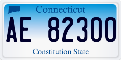 CT license plate AE82300