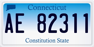 CT license plate AE82311