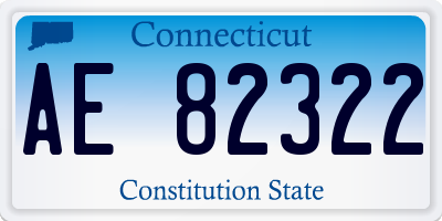 CT license plate AE82322