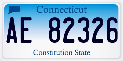 CT license plate AE82326