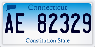 CT license plate AE82329