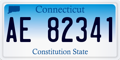 CT license plate AE82341