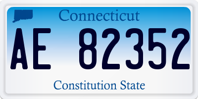 CT license plate AE82352