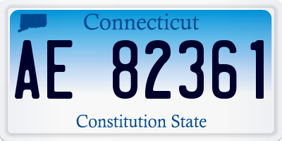 CT license plate AE82361