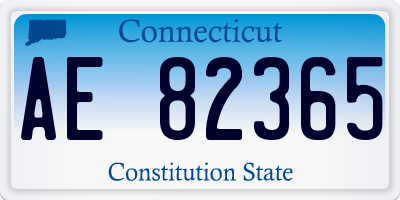 CT license plate AE82365