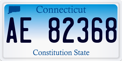 CT license plate AE82368