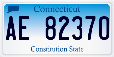 CT license plate AE82370