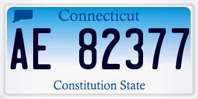 CT license plate AE82377