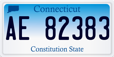 CT license plate AE82383