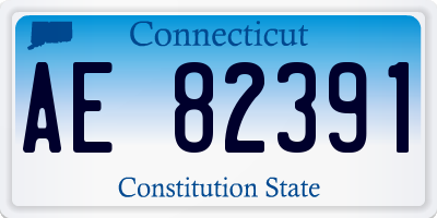 CT license plate AE82391