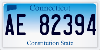 CT license plate AE82394