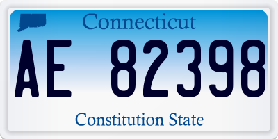 CT license plate AE82398