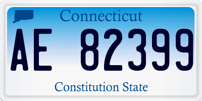 CT license plate AE82399