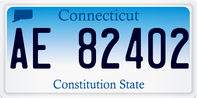 CT license plate AE82402