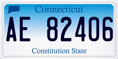 CT license plate AE82406